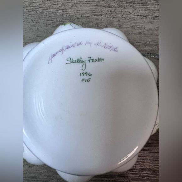 Floral Ceramic Bowl with Purple Accents - Picture 7 of 7